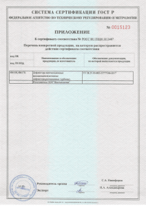 Сертификат соответствия на турбодефлекторы